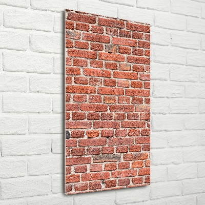 Printed glass wall art Brick wall