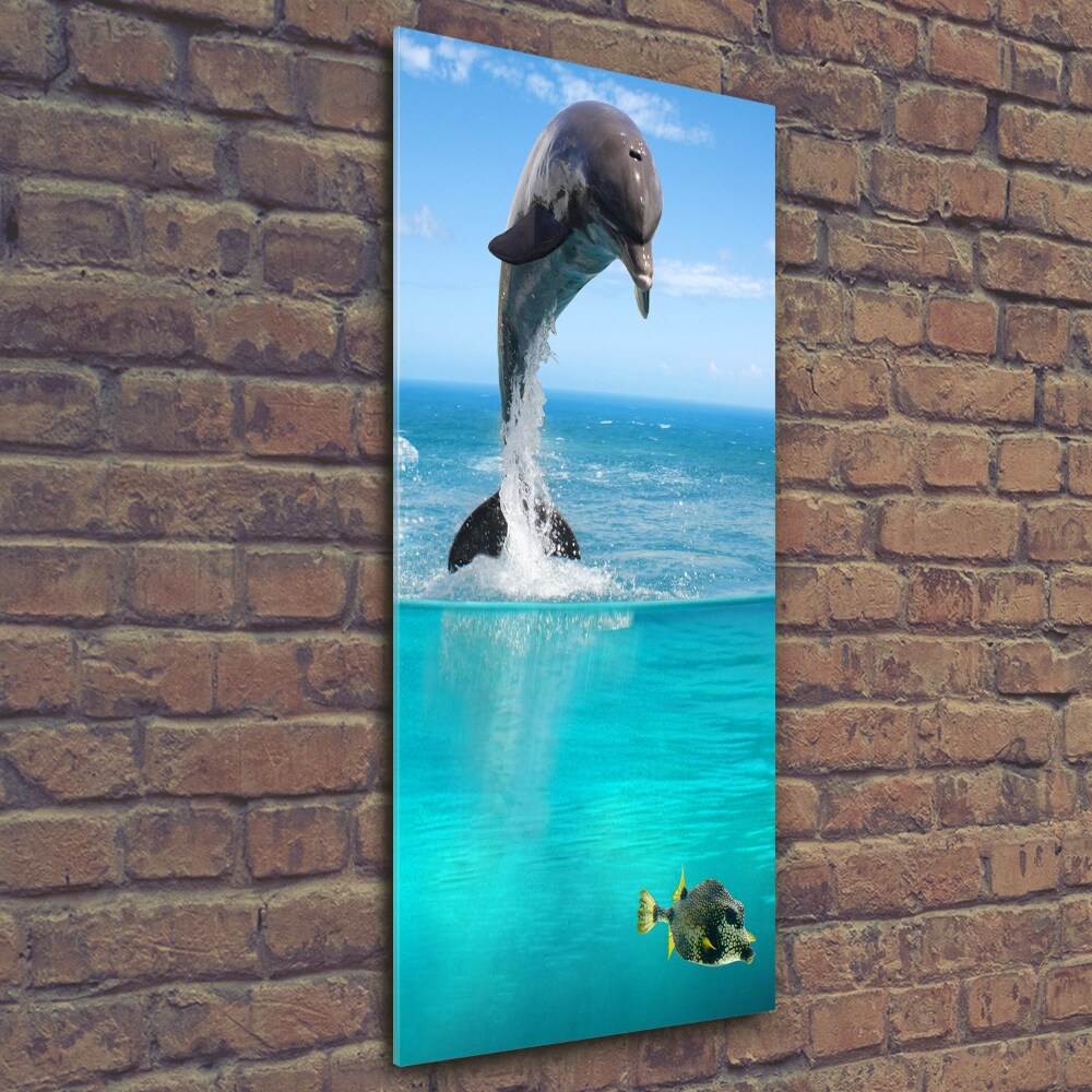 Glass wall art Underwater world