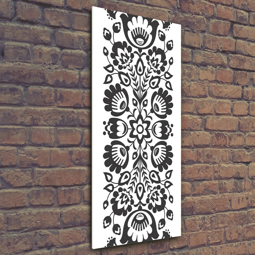 Glass wall art Folk pattern