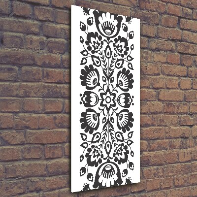 Glass wall art Folk pattern