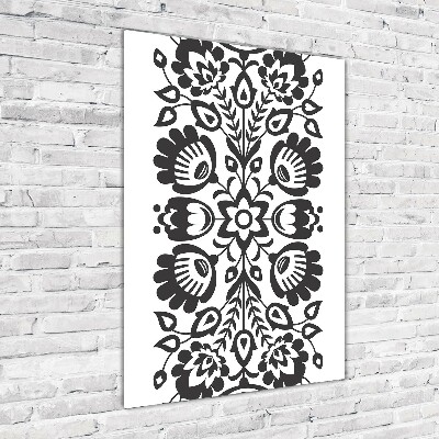 Glass wall art Folk pattern