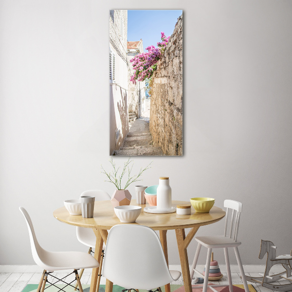 Printed glass wall art Korcula Croatia