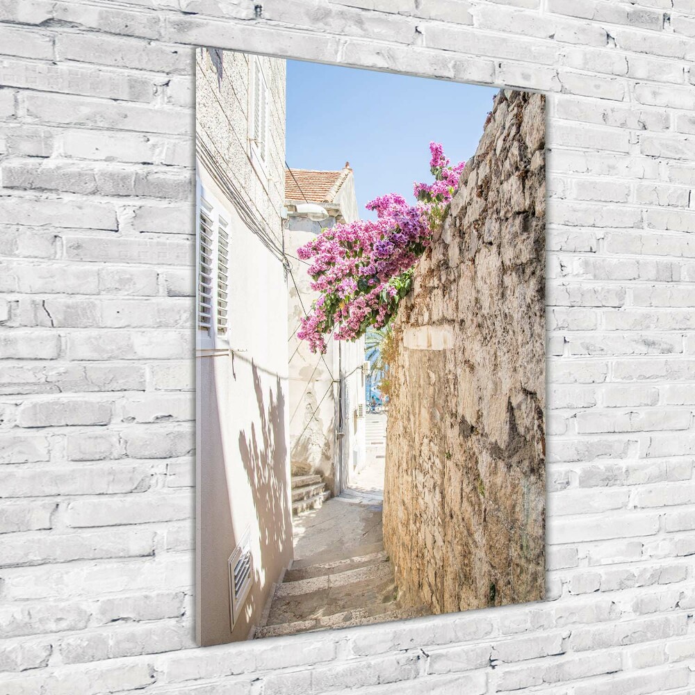 Printed glass wall art Korcula Croatia