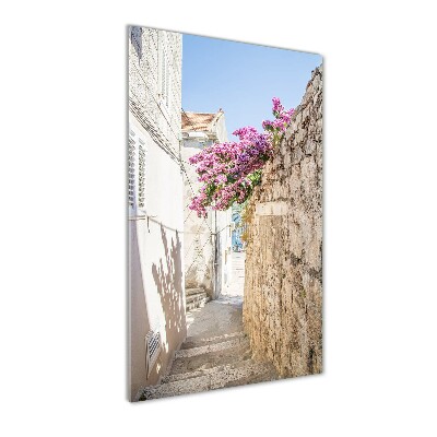 Printed glass wall art Korcula Croatia