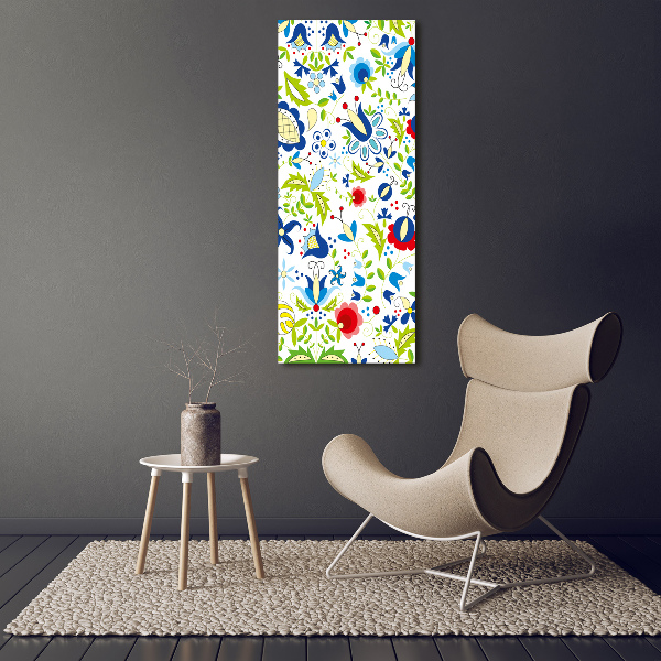 Wall art on glass Ethnic pattern