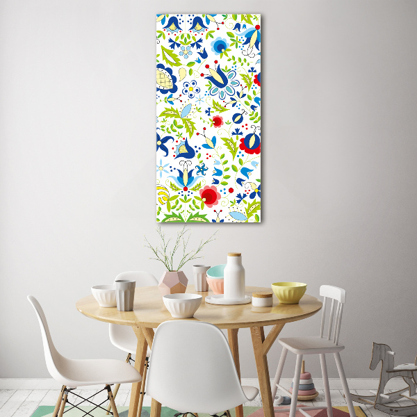 Wall art on glass Ethnic pattern