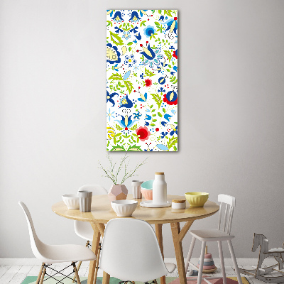 Wall art on glass Ethnic pattern