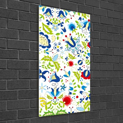 Wall art on glass Ethnic pattern