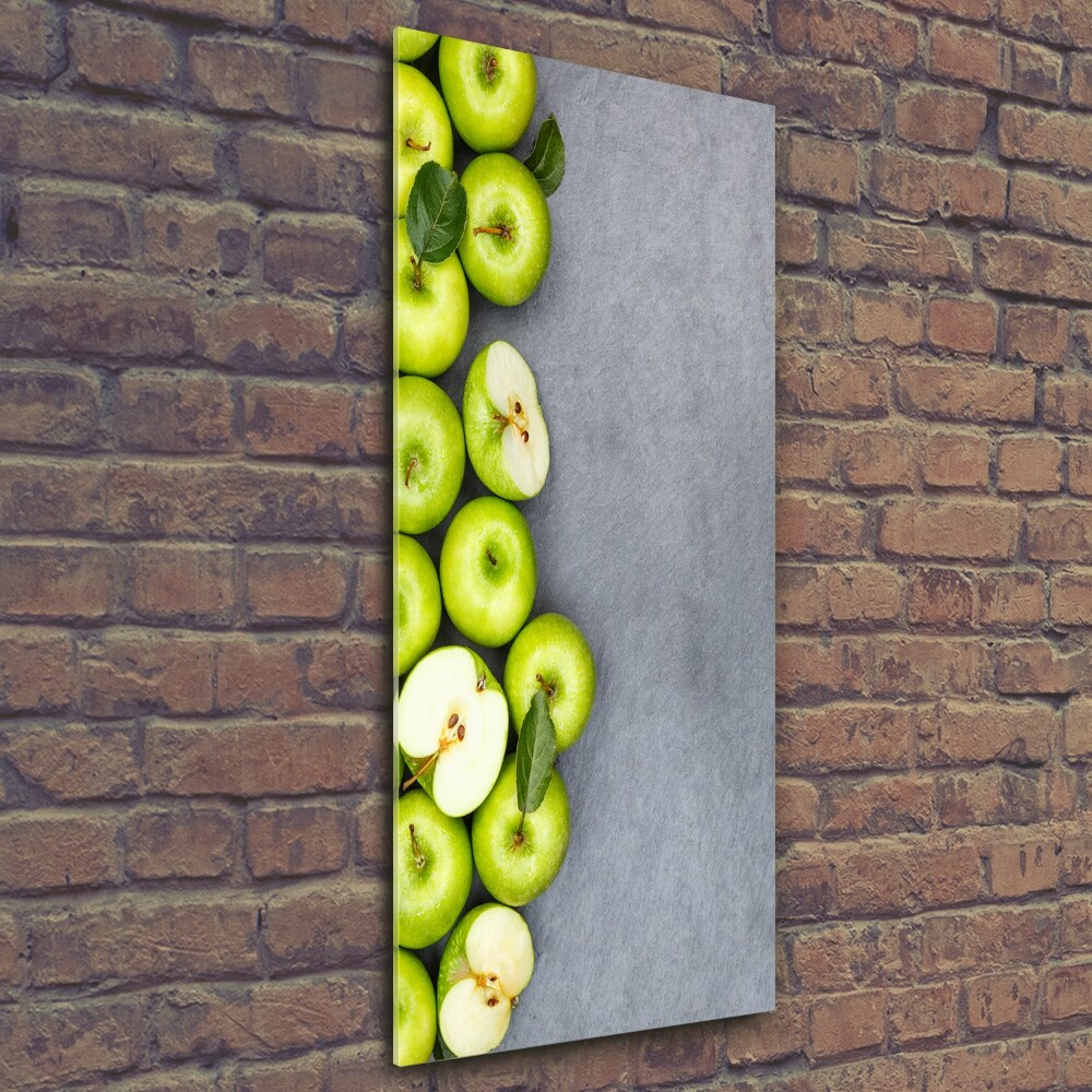 Print on a a glass Green apples