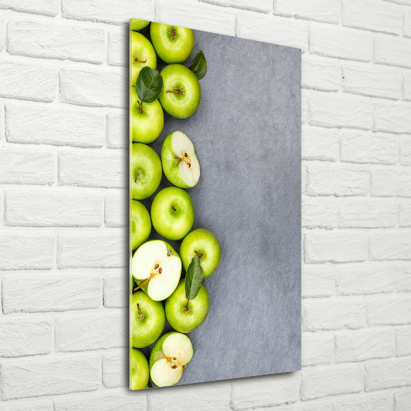 Print on a a glass Green apples