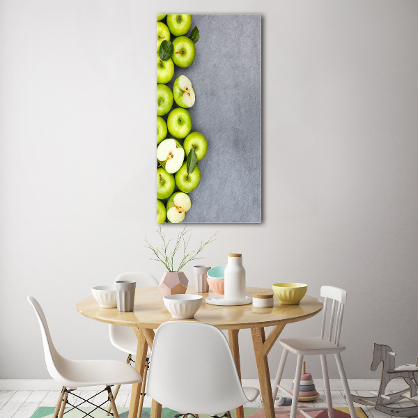 Print on a a glass Green apples