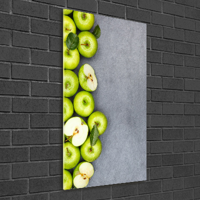 Print on a a glass Green apples