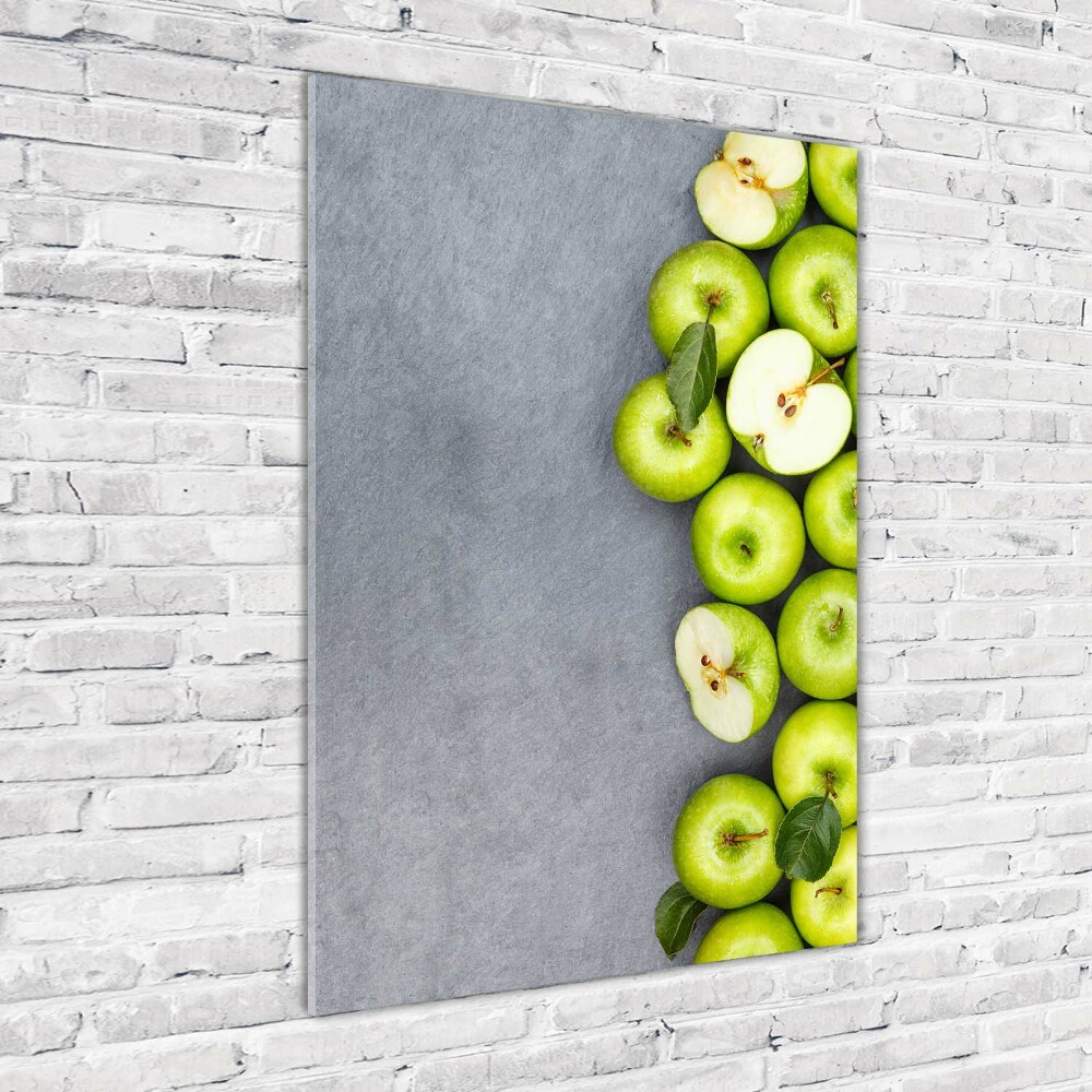 Print on a a glass Green apples