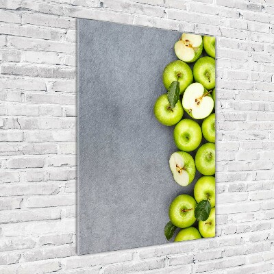 Print on a a glass Green apples