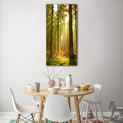 Glass art picture Beautiful forest