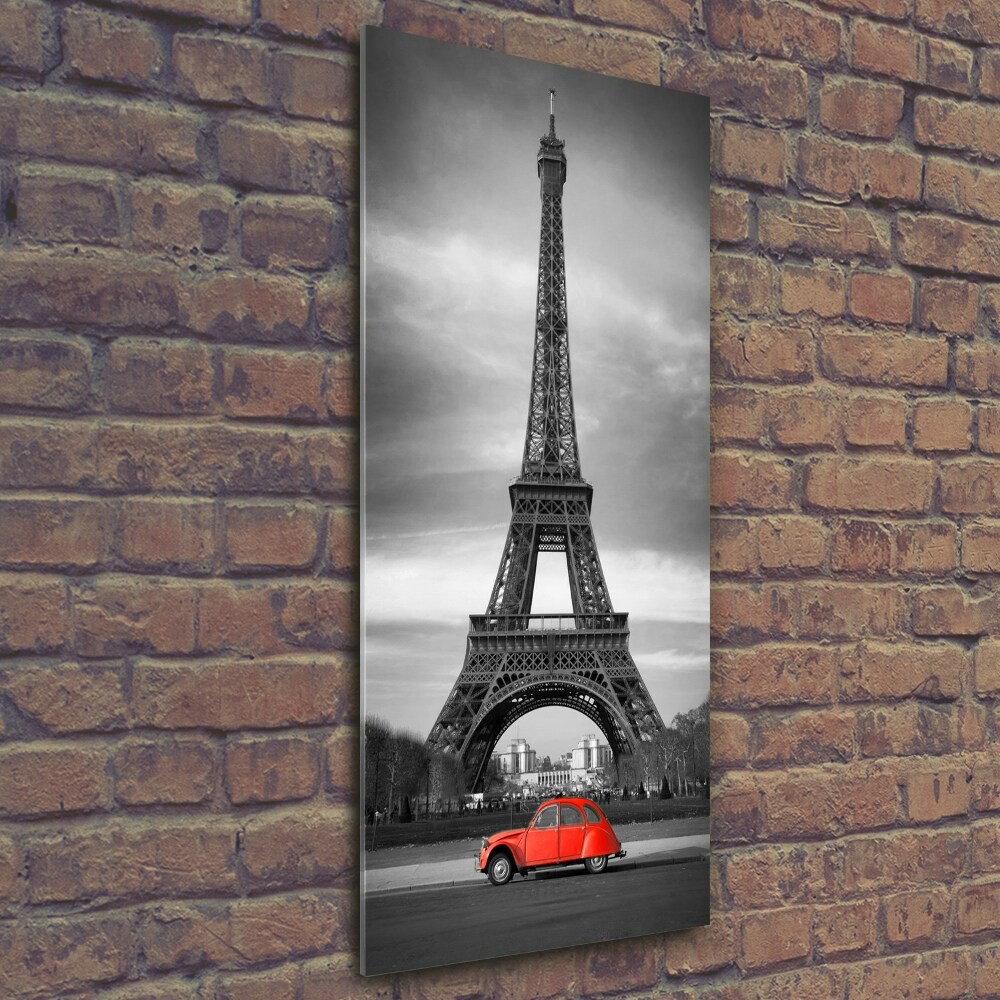 Print on a a glass Eiffel Paris tower