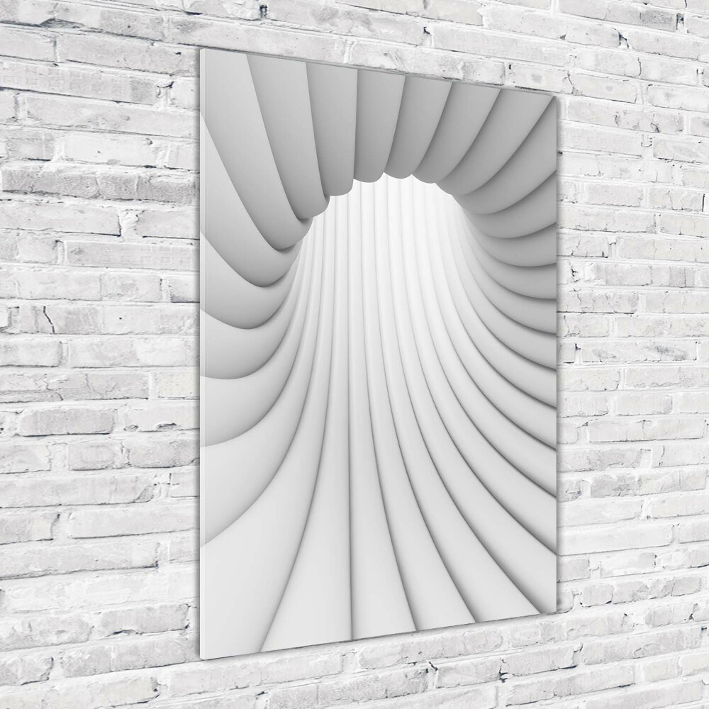 Wall art on glass Tunnel abstraction