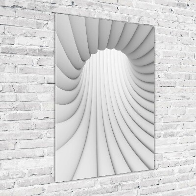 Wall art on glass Tunnel abstraction