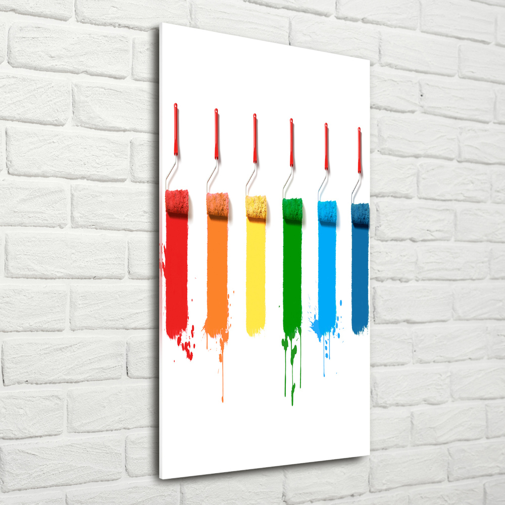 Wall art on glass Painting rollers