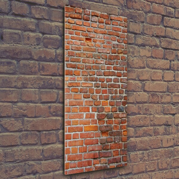 Printed glass wall art Brick wall