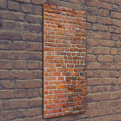 Printed glass wall art Brick wall