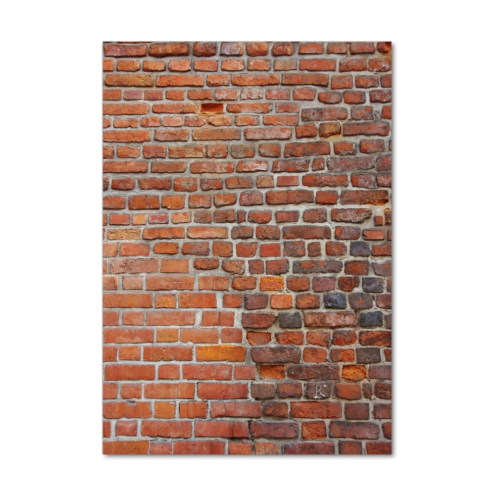 Printed glass wall art Brick wall