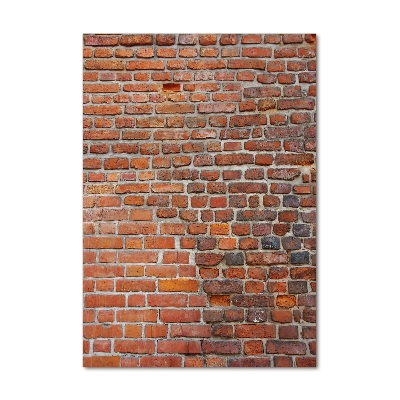 Printed glass wall art Brick wall