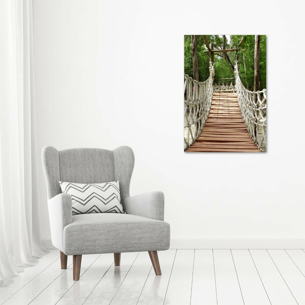 Wall art on glass Rope bridge