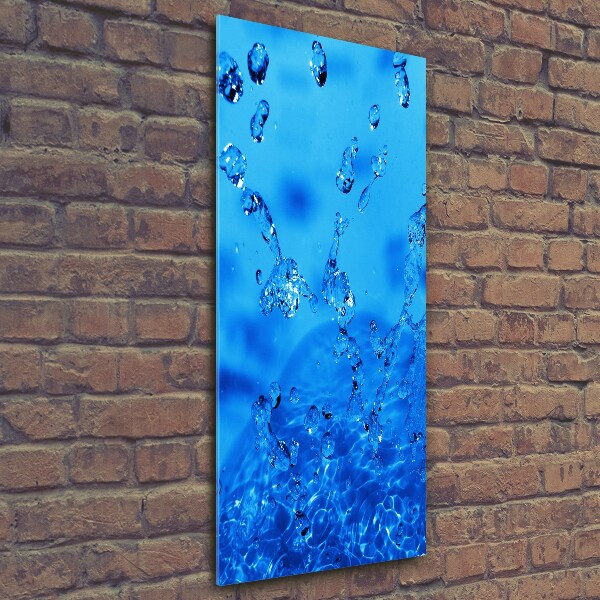 Wall art on glass Drops of water