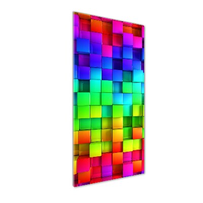 Glass art picture Colorful boxes