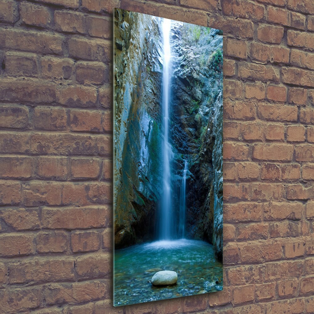 Glass picture wall art Waterfall