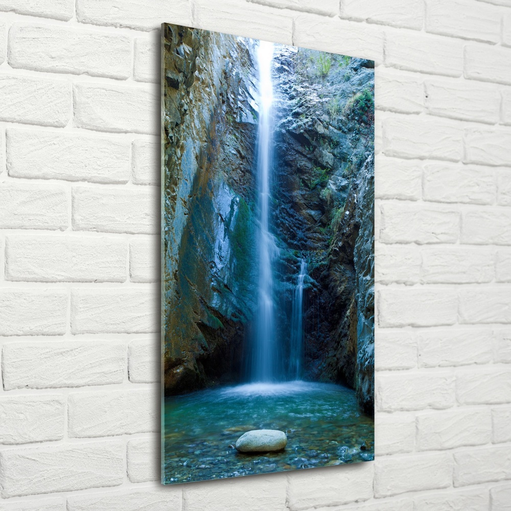 Glass picture wall art Waterfall