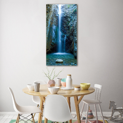 Glass picture wall art Waterfall