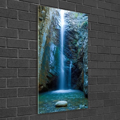 Glass picture wall art Waterfall