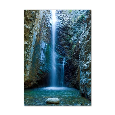 Glass picture wall art Waterfall