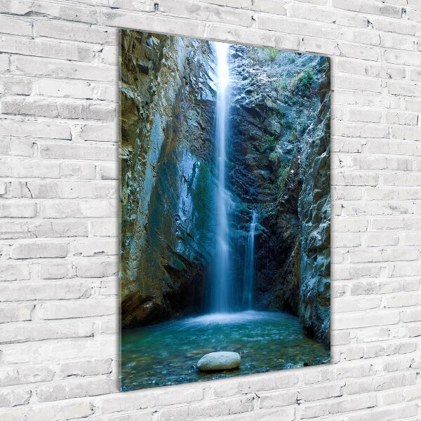 Glass picture wall art Waterfall