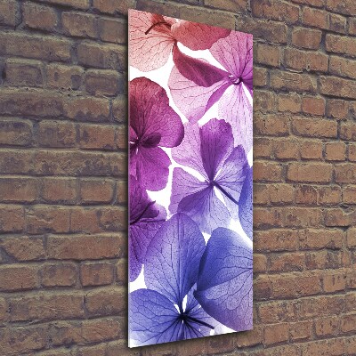 Print on a a glass Purple flowers