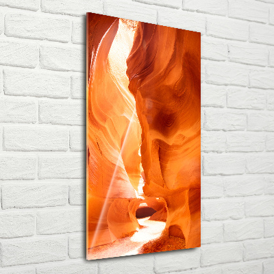 Printed glass wall art Canyon