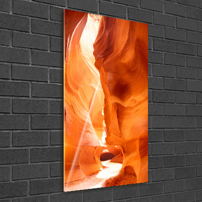 Printed glass wall art Canyon