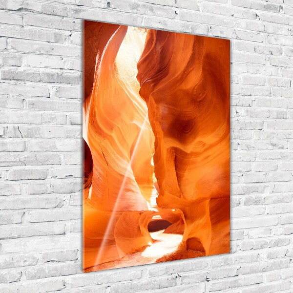 Printed glass wall art Canyon