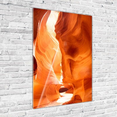 Printed glass wall art Canyon