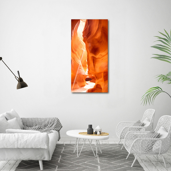 Printed glass wall art Canyon