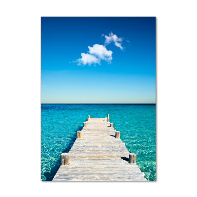 Photo printed on glass Wooden pier