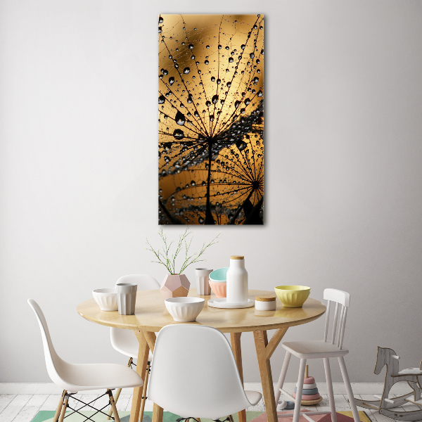 Glass wall art Dandelion seeds