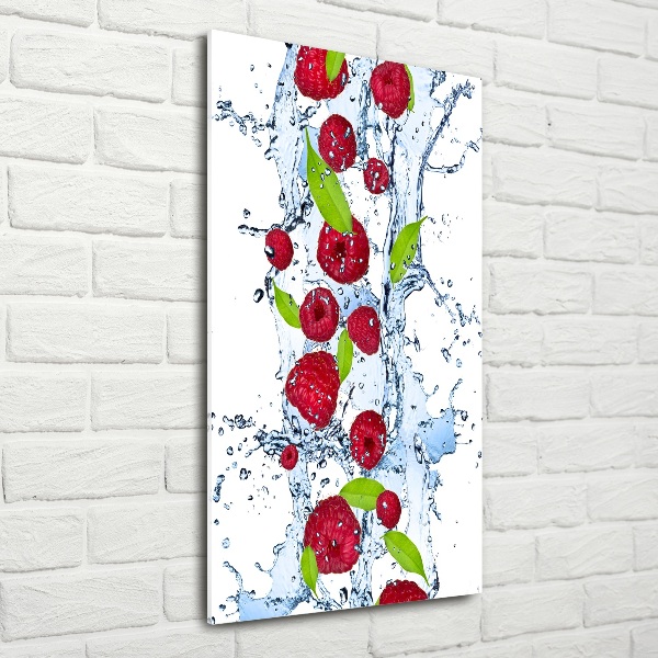 Wall art on glass Raspberries