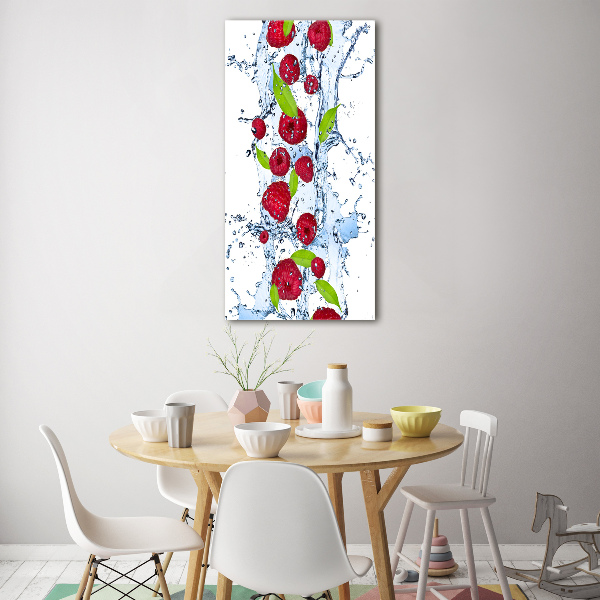 Wall art on glass Raspberries