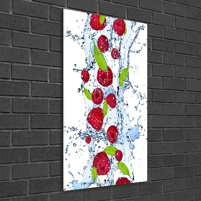 Wall art on glass Raspberries