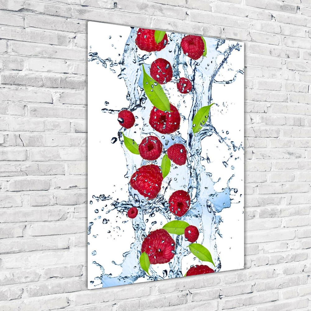 Wall art on glass Raspberries