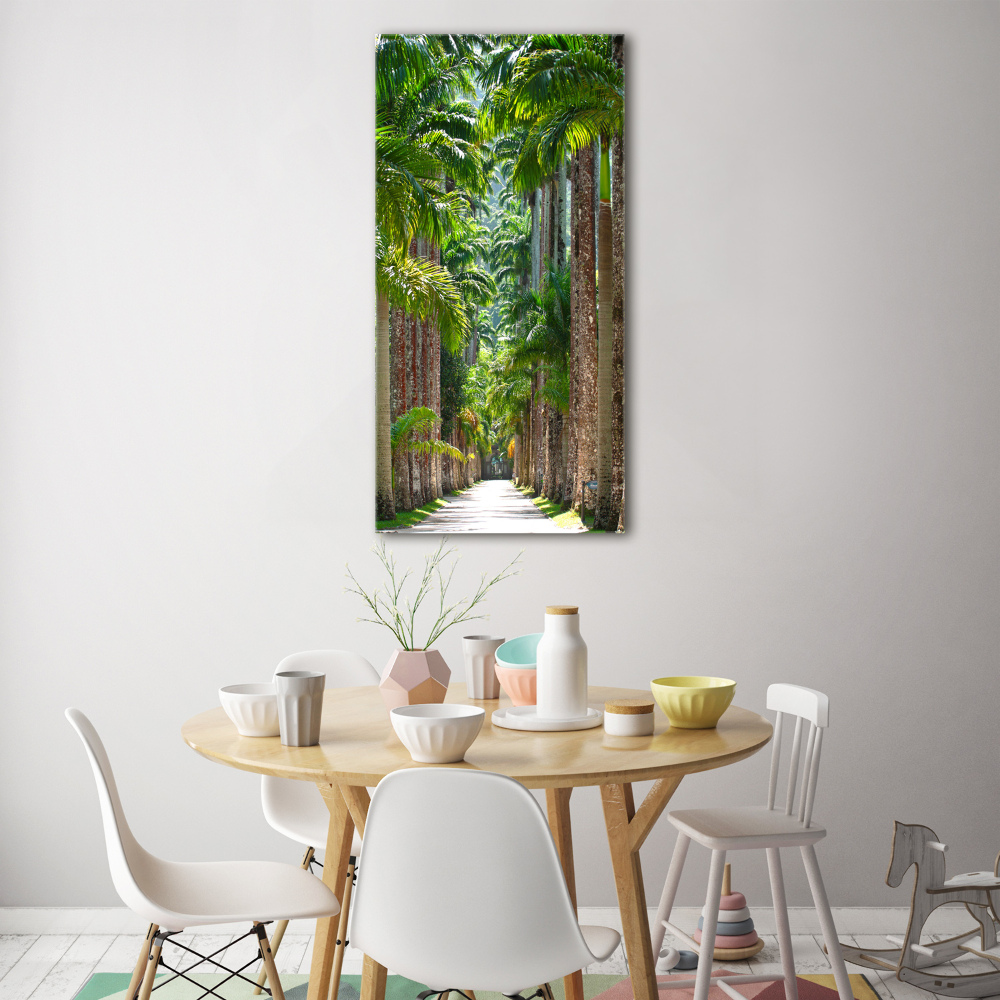 Photo printed on glass Palm trees