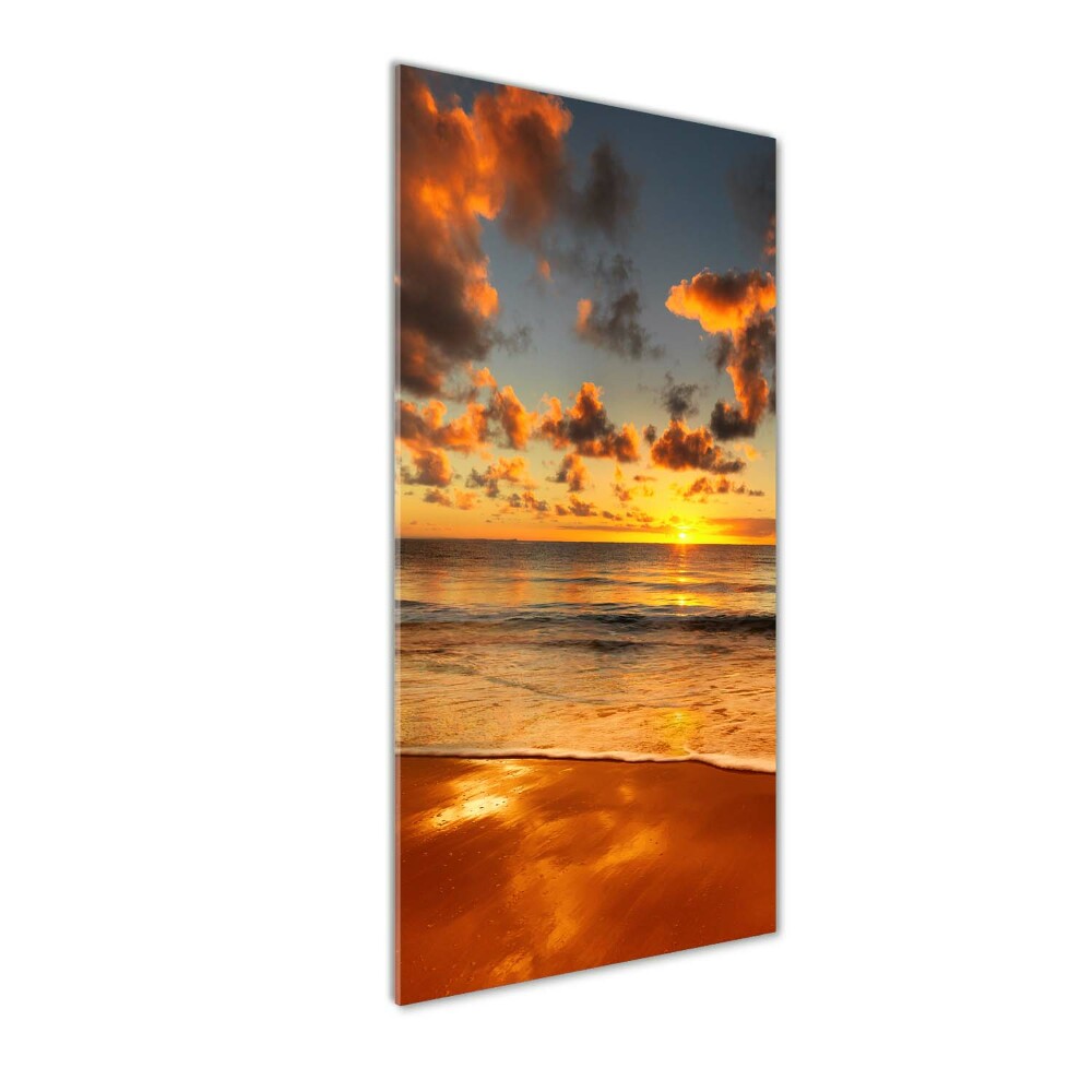 Photo printed on glass Australian beach